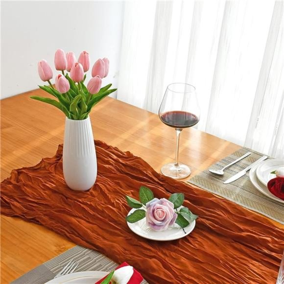 20pcs Light Pink Artificial Tulip Silk Flowers 13.5" Kitchen Wedding Decorations - Picture 2 of 6